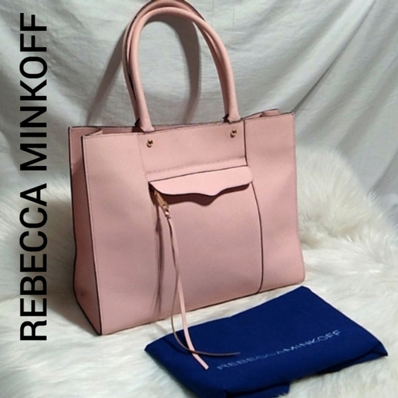 Rebecca Minkoff Handbags - (#30) SALE! Rebecca Minkoff Pink Saffiano Leather Tote/Shoulder Bag W DB